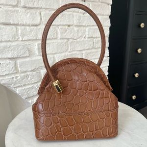 Louise et Cie Isel leather frame bag toasted almond